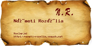 Németi Rozália névjegykártya